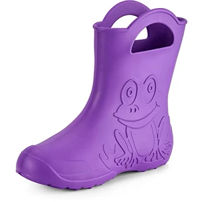 Abbildung von Ladeheid Eva Gummistiefel Damen federleichte wasserdichte Damenschuhe Regenschuhe LA CA 09 (Lilla, 40/41 EU)