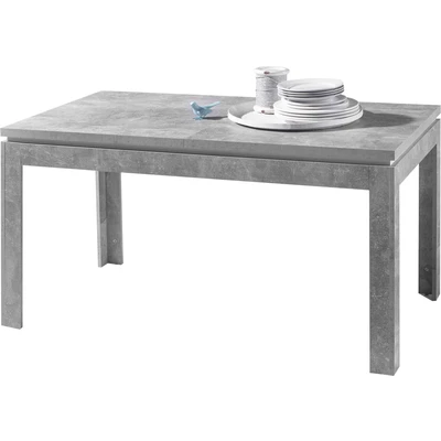 Abbildung von STONE Esstisch in Beton Optik passend zum Couchtisch Ausziehbarer Esszimmertisch für Ihr Wohn &amp; Esszimmer 140 180 x 76 80 cm (B/H/T)