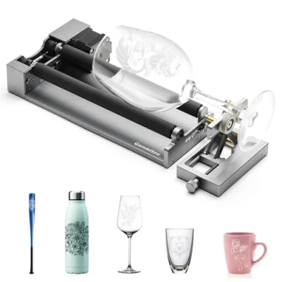 Abbildung von Genmitsu MD19 Rotationswalzen Kit, 360 Y Achse Gravierzubehör für L8, Z6 Graviermaschinen, Rolling Block verschiedene Höhen und Längen von Objekten, zylindrische Objekte