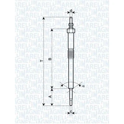 Abbildung von MAGNETI MARELLI 062900082304 Glühkerze 11V 10A M10X1,25 HONDA: CIVIC 9, ACCORD 8