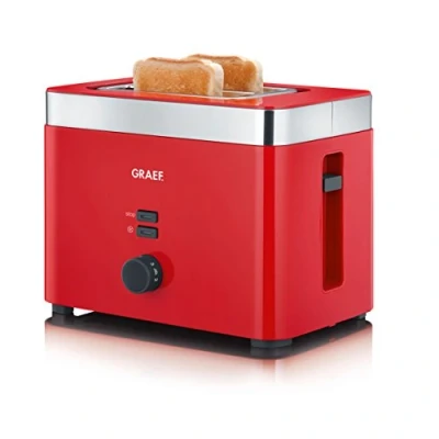 Abbildung von Graef TO63EU TO 63 2 Scheiben Toaster, Kunststoff, Rot, 27.3 x 17.8 19.5 cm