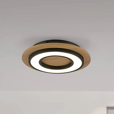 Abbildung von JUST LIGHT. LED Deckenleuchte Tola, rund, Holz, 3.000 K