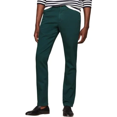 Abbildung von Tommy Hilfiger Bleecker Structured Garment DYED Chino, Herren, Größe: 33x32, Hunter