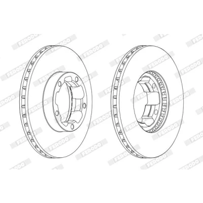Abbildung von FERODO PREMIER FCR261A Bremsscheibe 276 24 5 Belüftet ohne Schrauben NISSAN: Cabstar E Platform / Chassis