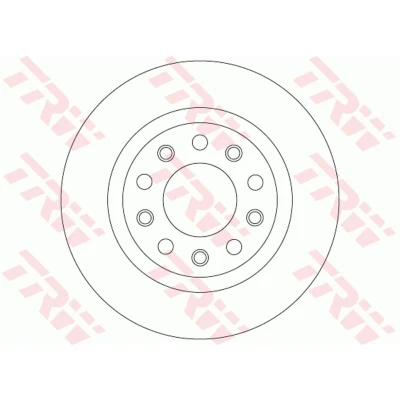 Abbildung von TRW DF8070 Bremsscheibe 264 10 5 110 voll lackiert ALFA ROMEO: Giulietta Hatchback