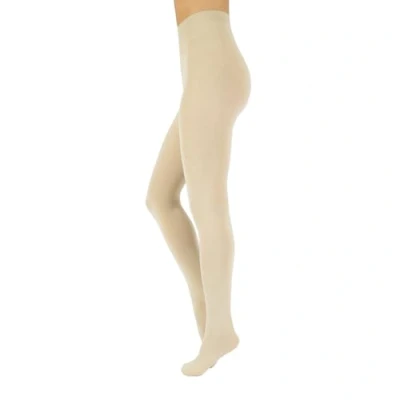 Abbildung von CALZITALY Warme Winter Strumpfhosen aus Wolle Kaschmir, 150 DEN S, M, L, XL, 2XL, 3XL, 4XL Made in Italy (XL, Elfenbein)