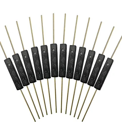 Abbildung von QitinDasen 12Pcs Premium GPS 14A Kunststoff Reedschalter, 2.5X14mm Kontakt Magnetisch Reed Schalter, Magnetischer Induktionsschalter, Reedkontakt Schließer (N/O) Steuerung Schalter