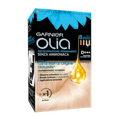 Abbildung von Permanente Coloration und Abfärbung von Garnier Olia superblond D+++