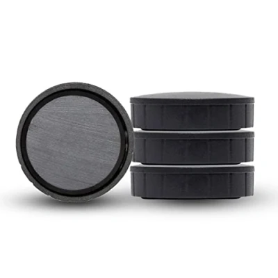 Abbildung von MAUL Magnet MAULsolid, SB Verpackung bruchsichere und kleine Magnete für einen vielseitigen Einsatz rund mit modernem Design Ø 32 x 9,6 mm 4er Pack schwarz