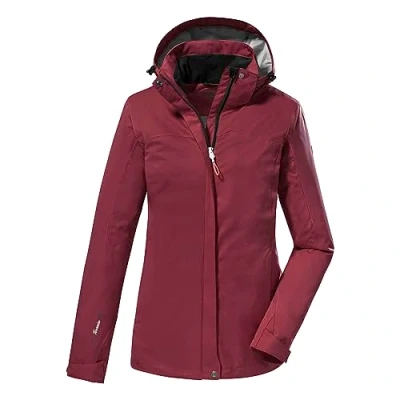 Abbildung von killtec Damen Funktionsjacke/Outdoorjacke mit abzippbarer Kapuze KOS 133 WMN JCKT, weinrot, 44, 38383 000