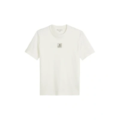 Abbildung von Marc O&#039;Polo Short Sleeve CREW NECK Artwork Tshirt basic, Herren, Größe: XL, Egg white