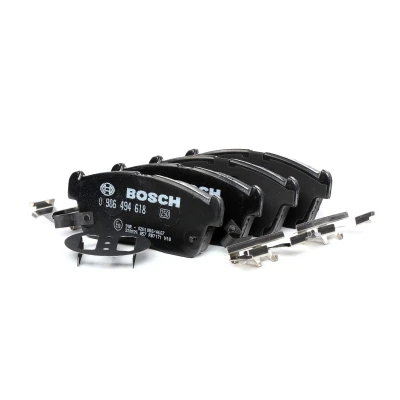 Abbildung von BOSCH 0 986 494 618 Bremsbelagsatz Low Metallic mit akustischer Verschleißwarnung Montageanleitung SUZUKI: Alto VII, IGNIS I, 2