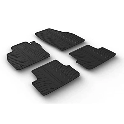 Abbildung von Gledring 0706 Fußmattensatz Gummi vorne und hinten 4 schwarz 750mm 550mm