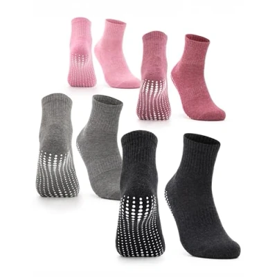 Abbildung von Occulto Damen Stoppersocken 2 4 Paar (Modell: Madeleine) PaarSchwarz,Grau,Pink,Rot 35 38