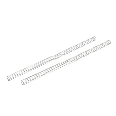 Abbildung von sourcing map 0,8mmx12mmx305mm 304 Edelstahl Druckfedern Silberton