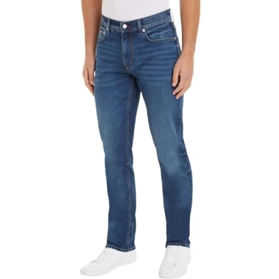 Abbildung von Tommy Hilfiger Denton Jeans Straight Leg, Herren, Größe: 35x34, Toluca indigo