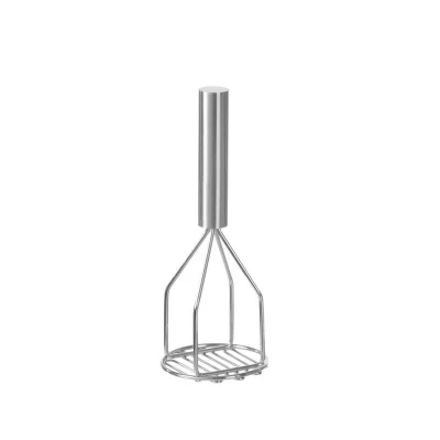 Abbildung von HENDI Kartoffelstampfer rund Länge 31 cm Edelstahl schwere Ausführung ø 12 x cm, Gastro Stampfer für Kartoffeln