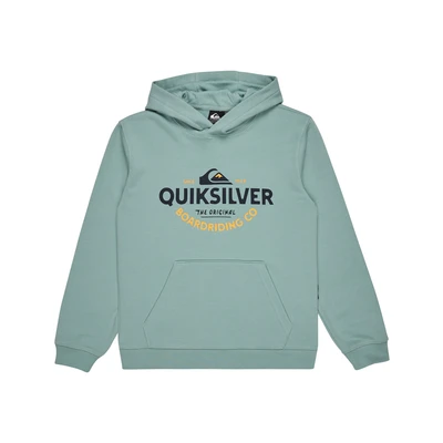 Abbildung von Quiksilver Typed OUT Hoodie Youth Unisex Kapuzenpullover für Kinder, Größe: 176, Aquifer
