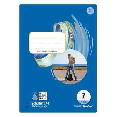 Abbildung von Staufen Style Schulheft 10 Hefte je 16 Blatt, DIN A4, Lineatur 7 (7 mm kariert), 80 g/m² Papier