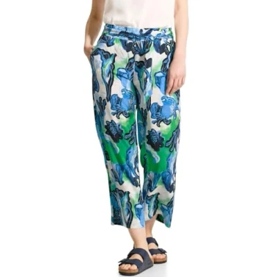 Abbildung von Cecil MIT Print Stoffhose, Damen, Größe: Large, Weiß