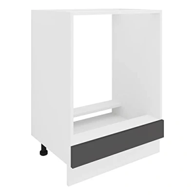Abbildung von VCM Ofenschrank Breite 60 cm Herdumbauschrank Herdschrank Backofenschrank Esilo Weiß/Anthrazit