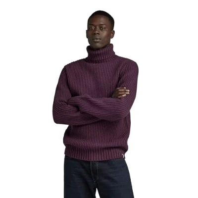 Abbildung von G STAR RAW Herren Essential Turtle Knitted Pullover, Purpur (lt maze D23732 D447 8880), S