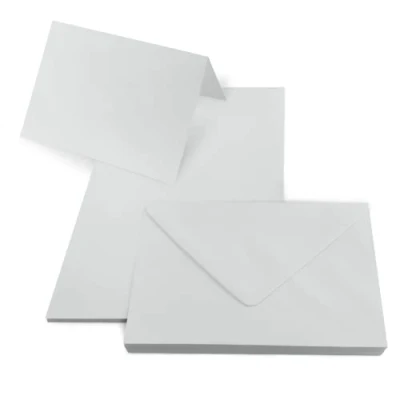 Abbildung von Netuno 25 Blankokarten mit Umschlägen DIN B6 Karten Rainbow Grau + Umschläge Kartenset Klappkarten und Briefumschläge Papierkarten blanko Kuverts farbig Kartenrohlinge Umschlag