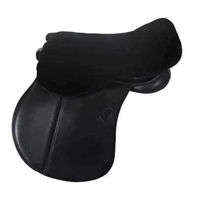 Abbildung von Engel Reitsport Sattelsitzbezug Sattelauflage echtes Merino Lammfell SABEZ1 M MOC für englische Reitsattel Farbe Mocca braun Größe