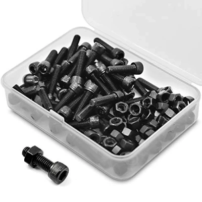 Abbildung von M5*20mm 60 Stück Innensechskantschraube und Mutter Kombinationsbox Zylinderschrauben mit Innensechskant 12,9 Grad Kohlenstoffstahl