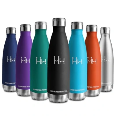 Abbildung von Trinkflasche 750ml, Isolierflasche BPA Frei Auslaufsicher, Vakuum Thermosflasche, Thermosflasche Kohlensäure Geeignet, Wassflasche Edelstahl für Sport, Erwachsener, Kinder, Fussball, Uni, Reisen