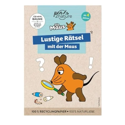 Abbildung von Lustige Rätsel mit der Maus. Bunter Rätselblock Für Kinder ab 4 Jahren: Nachhaltiger Rätselspaß auf Recyclingpapier. kleine Fans Sendung Maus (pen2nature Die Maus)