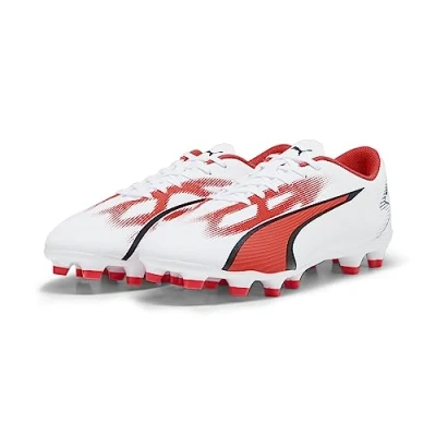 Abbildung von PUMA Herren Ultra Play Fg/Ag Fussballschuh, White Black Fire Orchid, 43 EU