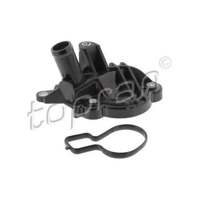Abbildung von TOPRAN 120 241 Flansch PA 66 GF 30, GFK (Glasfaserverstärkter Kunststoff) Wasserpumpe, Thermostat mit Dichtung VOLKSWAGEN: Golf 7