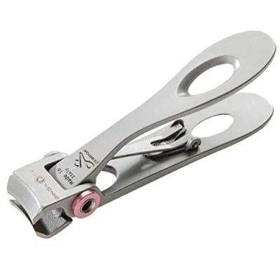 Abbildung von REMOS Profi Nagelknipser für Fingernägel aus rostfreiem Edelstahl rosa 7 cm