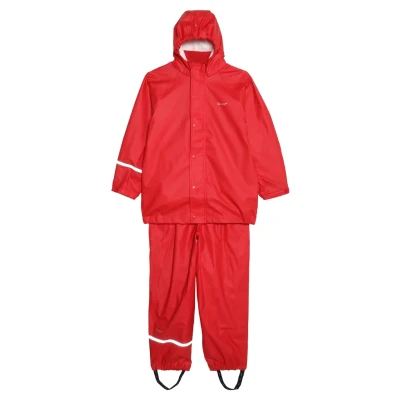 Abbildung von Celavi Basic Rainwear Solid Unisex SET Regenhose für Kinder, Größe: 98, Red