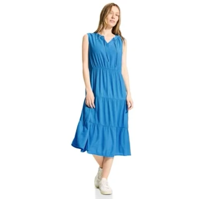 Abbildung von CECIL Damen B144072 Struktur Midikleid, Azure Blue, Medium