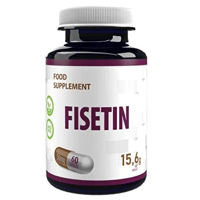 Abbildung von Fisetin 50mg 60 Vegane Kapseln, ähnlich wie Quercetin, Natürliche Anti Aging, Senolytikum, Laborgeprüft, Hochdosiert, Nicht GVO