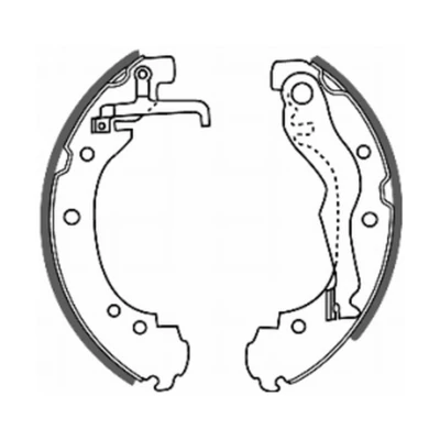 Abbildung von ABE C0W011ABE Bremsbacken Hinterachse 268 56 BENDIX VOLKSWAGEN: TRANSPORTER 4, 4 Bus, MERCEDES BENZ: Sprinter 3.5 T Van