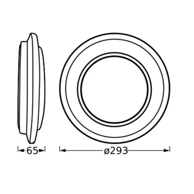Abbildung von Ledvance Orbis Berlin LED Deckenlampe schwarz 30cm