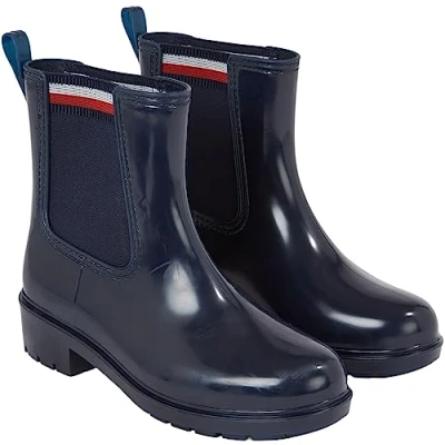 Abbildung von Tommy Hilfiger Corporate Gummistiefel, Damen, Größe: 37, Space blue Schuhe