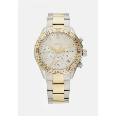 Abbildung von BOSS Runner FOR HER Uhr silvercoloured/goldcoloured, Herren, Größe: One Size, Silver coloured/gold coloured