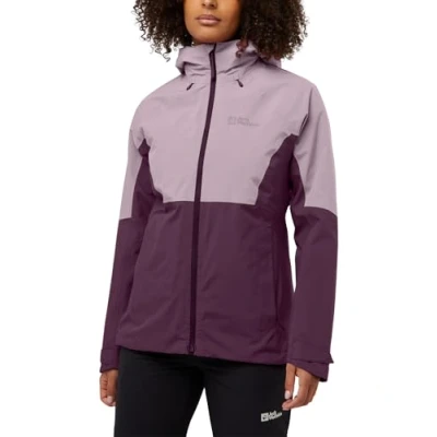 Abbildung von Jack Wolfskin Rotwand 3IN1 Hardshelljacke, Damen, Größe: XS, Midnight plum