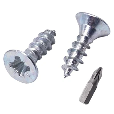 Abbildung von SKIR&#039;CO (100 Stück) Verzinkter Stahl 3,5 x 10 mm Silberholzschrauben, Pozidriv Senkkopf, Spanplattenschrauben, PZ Vollgewinde (100, mm)