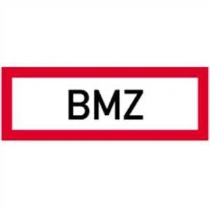 Abbildung von Schild BMZ gemäß DIN 4066 Aluminium 105 x 297 mm (Brandmeldezentrale, Brandschutz, Brandmeldeanlage) wetterfest