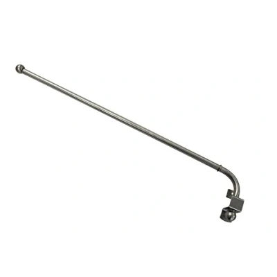 Abbildung von GARDINIA Schwenkstange, Metall Stange inkl. Befestigungsmaterial, Gardinenstange, Ausziehbar, Wandabstand 1,5 cm, Länge 55 85 Edelstahl Optik