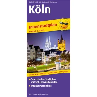 Abbildung von Köln: Touristischer Innenstadtplan mit Sehenswürdigkeiten und Straßenverzeichnis. 1:18000 (Stadtplan: SP)