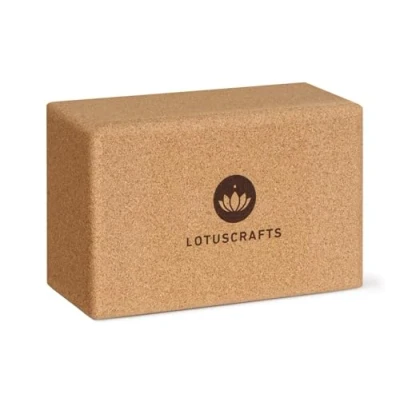 Abbildung von Lotuscrafts® Yoga Block Kork 2er Set oder einzeln, Yogablöcke Made in Portugal, Blöcke für Anfänger und Fortgeschrittene, Yogablock verschiedenen Größen dein Zubehör
