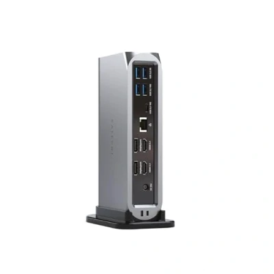 Abbildung von SATECHI Thunderbolt 4 Dock Multiport, 16 Ports 96W Aufladung, max. Monitore 4K/60 Hz, USB C Port 10 Gbps, 5 A Ports, UHS II Micro/SD Kartenslots, Audiobuchse, 2,5 Gbps Ethernet f. Mac/Windows