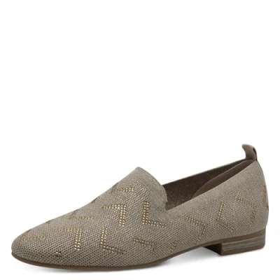 Abbildung von Marco Tozzi Slipper, Damen, Größe: 40, Dune metallic Textil