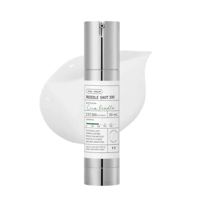 Abbildung von VT COSMETICS CICA Reedle Shot 300, Advanced Night Exosome, Microneedling Serum, Centella Asiatica, Hyaluronic Acid, Propolis, Soft Skin, Regeneration, Glass Korean Skin Booster 1.69Fl Oz (50ml)
